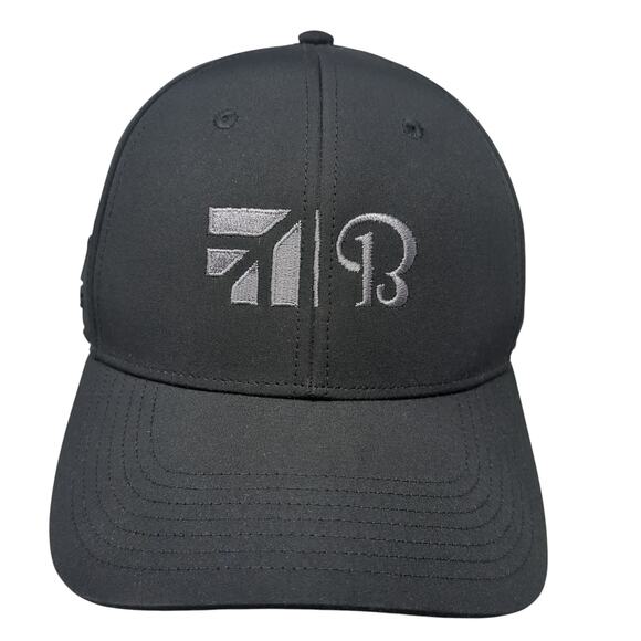 Adidas Strapback Hat Black One Size Adjustable Embroidered Vent Holes - Picture 1 of 8
